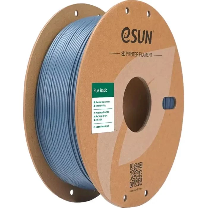 Пластик для 3D-принтера eSUN PLA BASIC 1,75mm СІРИЙ 1kg (PLA-BASIC175H1P1) (UA)