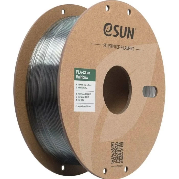 Пластик для 3D-принтера eSUN PLA Clear Rainbow 1,75mm 1kg PURPLE BLUE GREY (PLA-CLRB175RB-ZUH1P1) (UA)