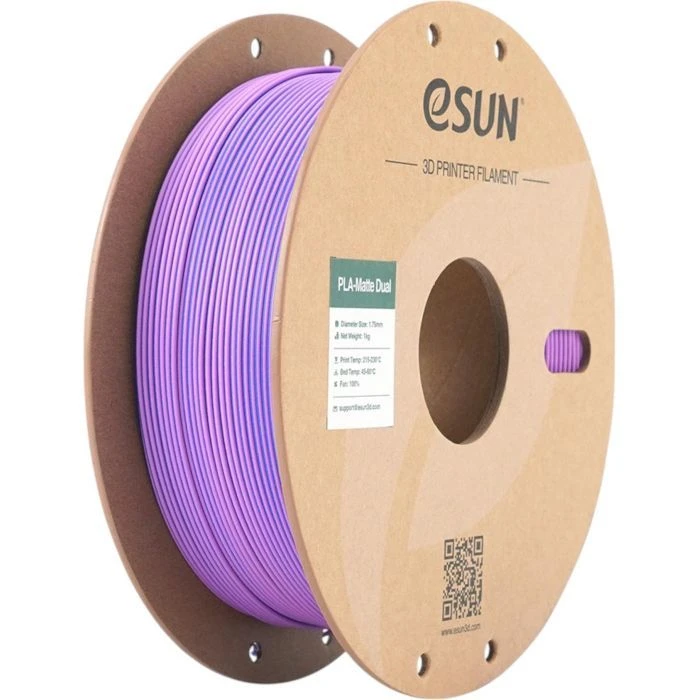 Пластик для 3D-принтера eSUN PLA matte dual 1,75mm 1kg PURPLE BLUE (PLA-MTD175B-UZ1P1) (UA)