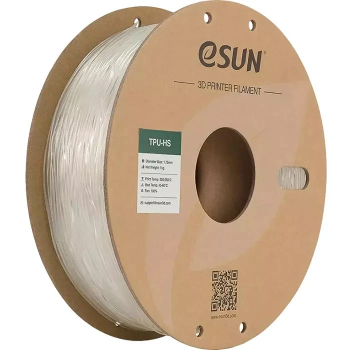 Пластик для 3D-принтера eSUN TPU HIGH SPEED 1,75mm 1kg CLEAR (TPU-HS175T1P1) (UA)