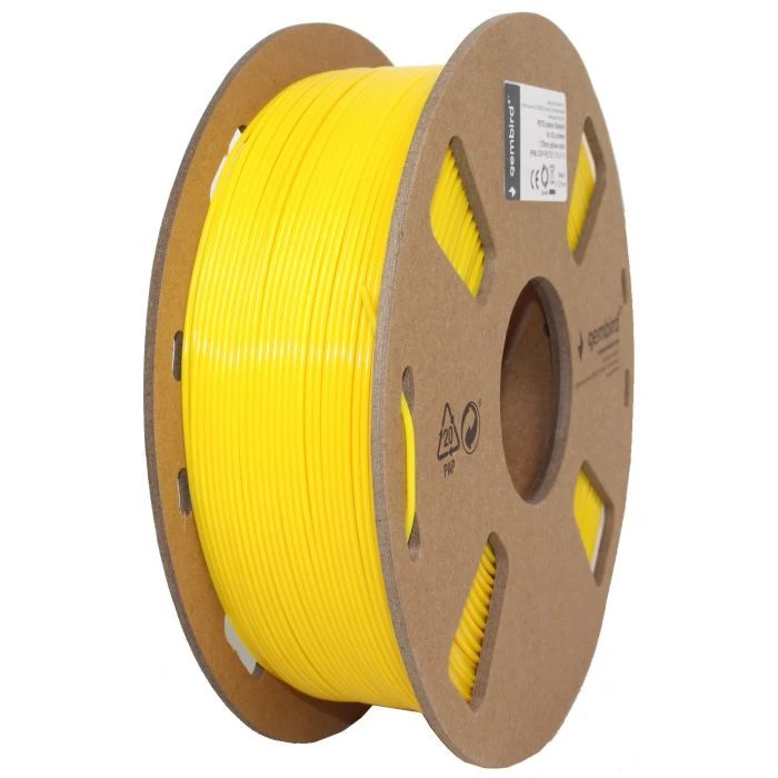 Пластик для 3D-принтера Gembird PETG, 1.75 мм, yellow, 1 кг (3DP-PETG1.75-01-Y) (UA)