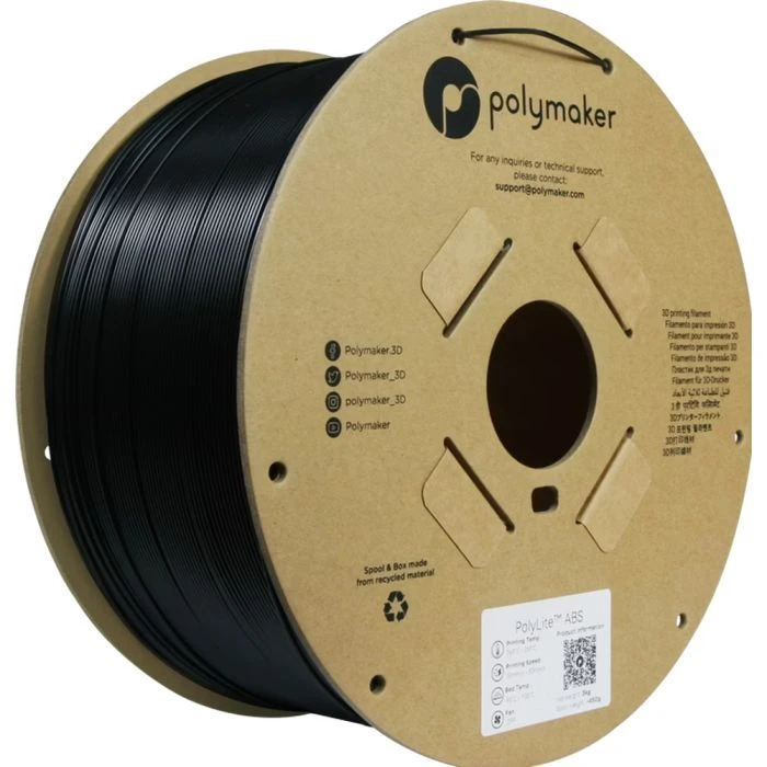 Пластик для 3D-принтера Polymaker ABS POLYLITE 1,75mm 3kg BLACK (PE01033) (UA)