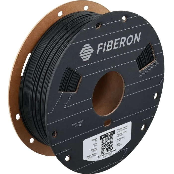 Пластик для 3D-принтера Polymaker Fiberon PET-GF15 1,75mm 0,5kg BLACK (FL02001) (UA)