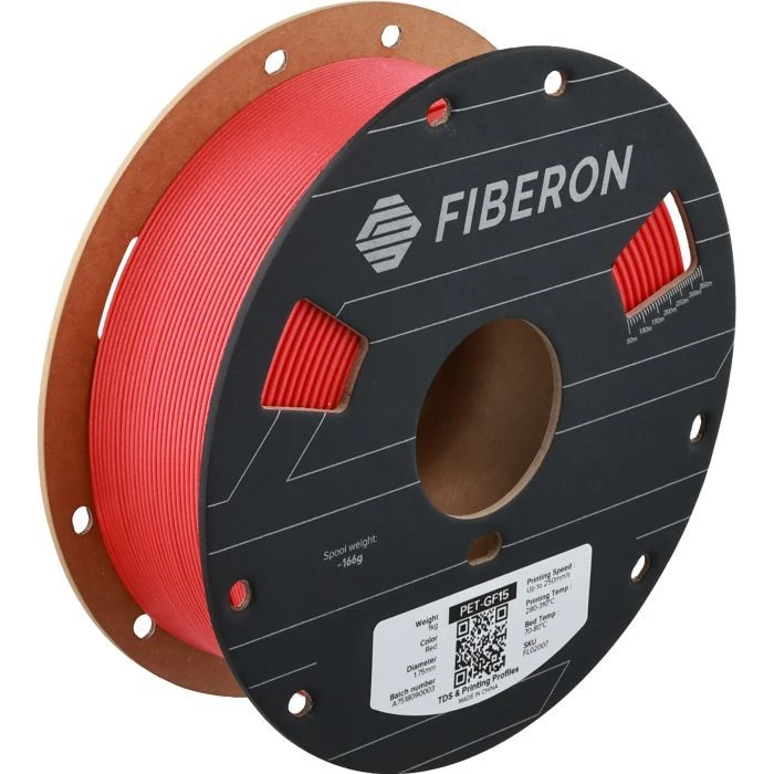 Пластик для 3D-принтера Polymaker Fiberon PET-GF15 1,75mm 0,5kg RED (FL02007) (UA)