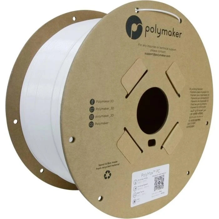 Пластик для 3D-принтера Polymaker PC PolyMax TOUGH 1,75mm 3kg WHITE (PC02006) (UA)