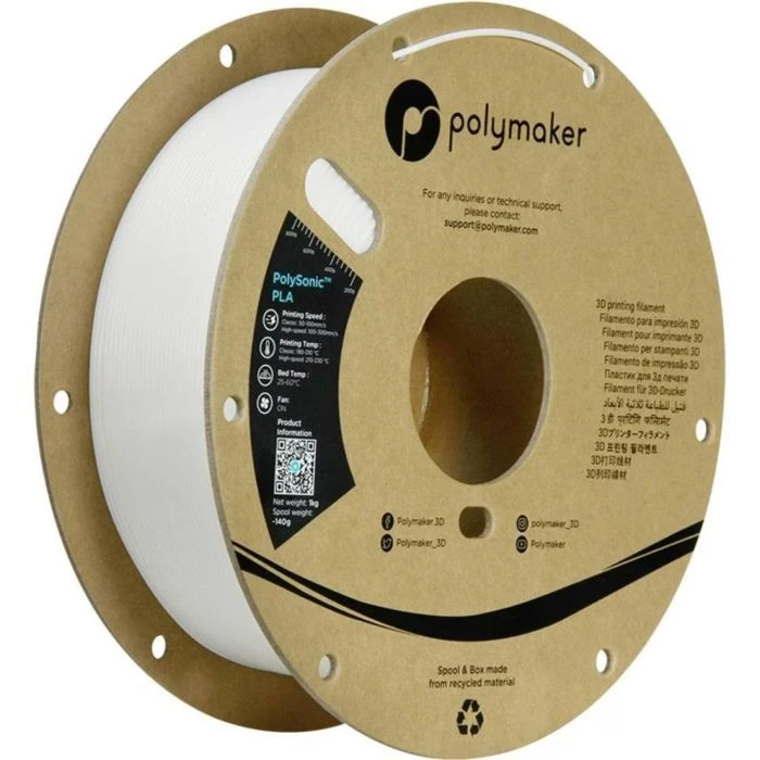 Пластик для 3D-принтера Polymaker PLA HIGH SPEED 1,75mm WHITE 1kg (PA12001) (UA)
