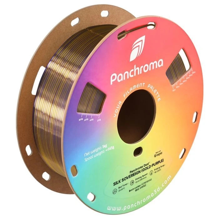 Пластик для 3D-принтера Polymaker PLA PANCHROMA DUAL SILK 1,75mm 1kg Gold-Purple (CA03029) (UA)