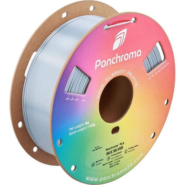 Пластик для 3D-принтера Polymaker PLA PANCHROMA SILK 1,75mm 1kg SILVER (CA03018) (UA)