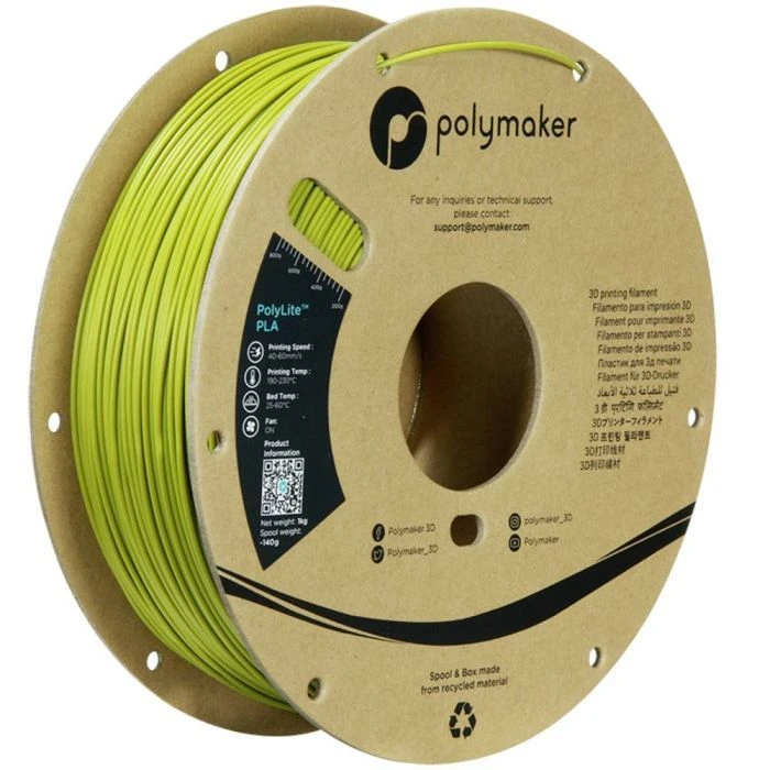 Пластик для 3D-принтера Polymaker PLA POLYLITE 1,75mm 1kg OLIVE GREEN (PA02058) (UA)