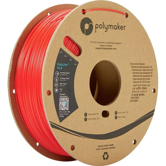 Пластик для 3D-принтера Polymaker PLA POLYLITE 1,75mm 1kg RED (PA02004) (UA)