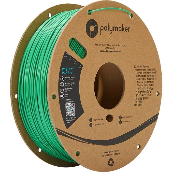 Пластик для 3D-принтера Polymaker PLA POLYLITE PRO 1,75mm 1kg GREEN (PA07008) (UA)