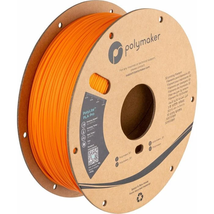 Пластик для 3D-принтера Polymaker PLA POLYLITE PRO 1,75mm 1kg ORANGE (PA07010) (UA)
