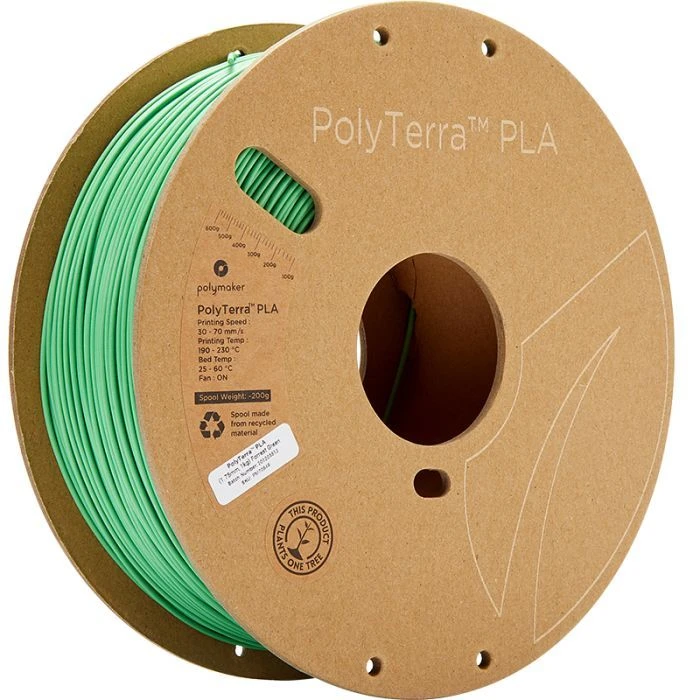 Пластик для 3D-принтера Polymaker PLA PolyTerra 1,75mm 1kg FORREST GREEN (PM70846) (UA)