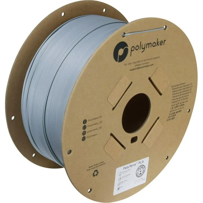 Пластик для 3D-принтера Polymaker PLA PolyTerra 1,75mm 3kg Fossil Grey (PA04009) (UA)