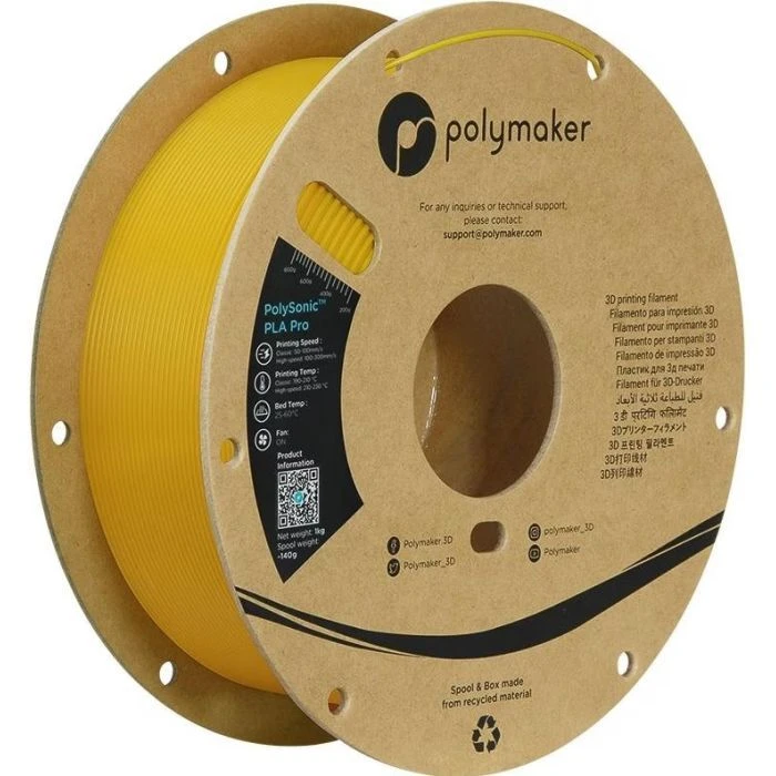 Пластик для 3D-принтера Polymaker PLA PRO HIGH SPEED TOUGH 1,75mm YEL 1kg (PA13006) (UA)
