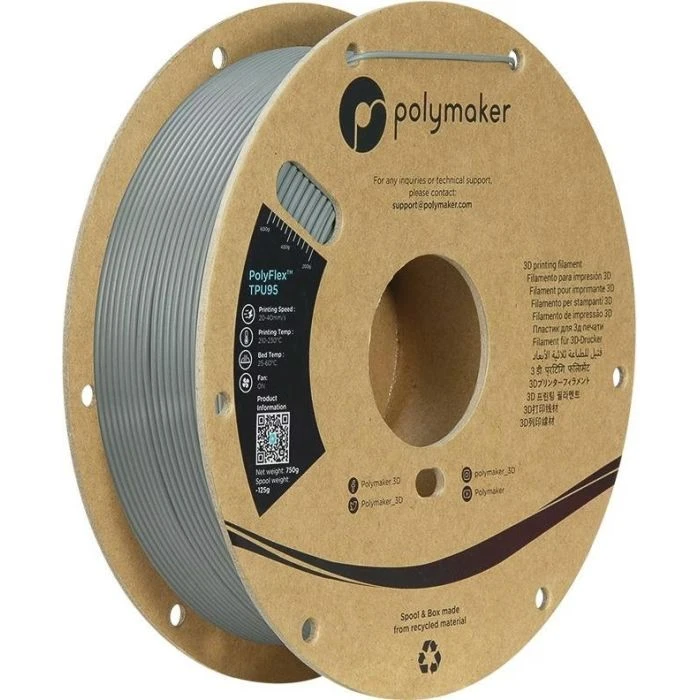 Пластик для 3D-принтера Polymaker TPU-95A 1,75mm 0,75kg GREY (PD01015) (UA)
