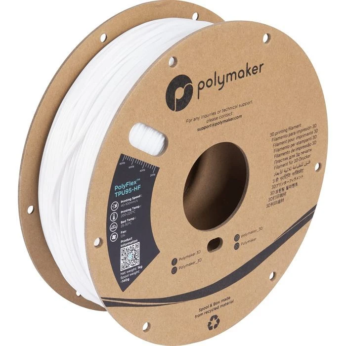 Пластик для 3D-принтера Polymaker TPU-95A HIGH SPEED 1,75mm 1kg WHITE (PD03002) (UA)