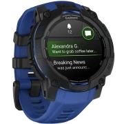 Смарт-часы Garmin Instinct 3 45mm AMOLED Black with Bolt Blue/Black Silicone (010-02936-43) (UA)