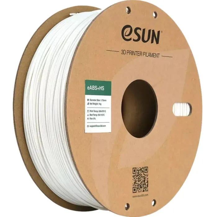 Пластик для 3D-принтера eSUN eABS-HIGH SPEED 1кг, 1.75мм, БІЛИЙ (EABS+HS-P175W1) (UA)