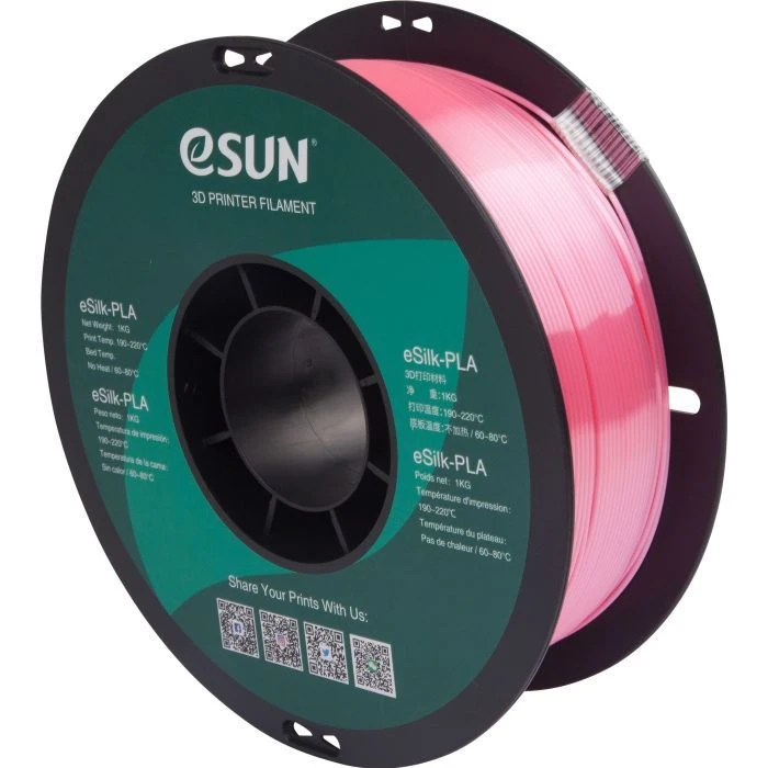 Пластик для 3D-принтера eSUN ePLA-Silk 1,75mm 1kg PINK (EPLA-SILK-P175P1) (UA)
