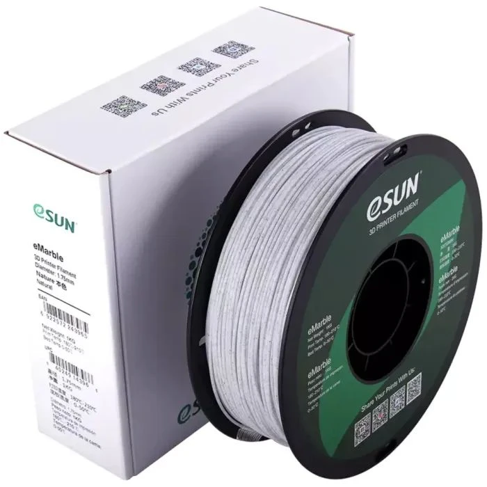 Пластик для 3D-принтера eSUN PLA eMarble 1,75мм, 1кг, NATURAL (EMARBLE175N1) (UA)