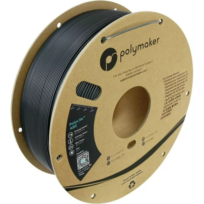 Пластик для 3D-принтера Polymaker ABS POLYLITE 1,75mm 1kg ТЕМНО-СІРИЙ (PE01028) (UA)