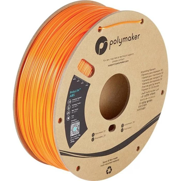 Пластик для 3D-принтера Polymaker ABS POLYLITE 1,75mm 1kg ORANGE (PE01009) (UA)