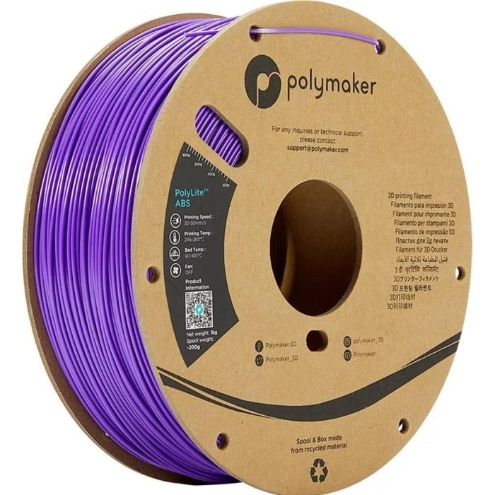 Пластик для 3D-принтера Polymaker ABS POLYLITE 1,75mm 1kg PURPLE (PE01008) (UA)