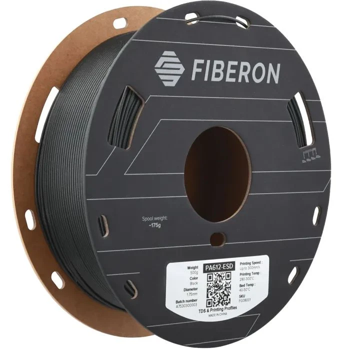Пластик для 3D-принтера Polymaker Fiberon PA612-ESD 1,75mm 0,5kg BLACK (FG08001) (UA)