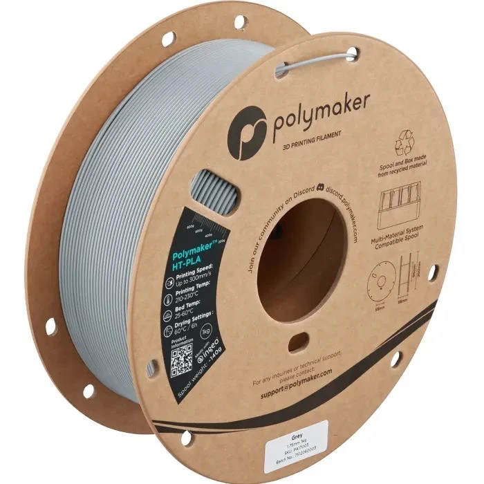 Пластик для 3D-принтера Polymaker HT-PLA 1,75mm 1kg GREY (PA17003) (UA)