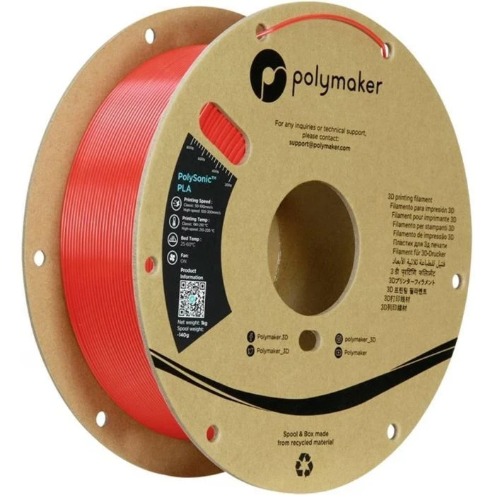 Пластик для 3D-принтера Polymaker PLA HIGH SPEED 1,75mm RED 1kg (PA12005) (UA)