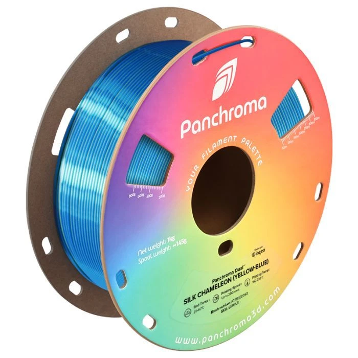 Пластик для 3D-принтера Polymaker PLA PANCHROMA DUAL SILK 1,75mm 1kg Жовто-Синій (CA03026) (UA)