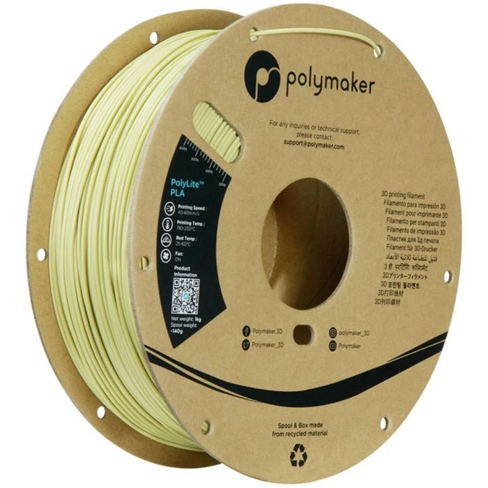 Пластик для 3D-принтера Polymaker PLA POLYLITE 1,75mm 1kg BEIGE (PA02055) (UA)