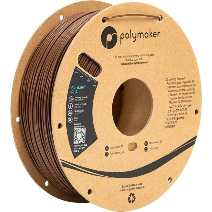 Пластик для 3D-принтера Polymaker PLA POLYLITE 1,75mm 1kg BROWN (PA02052) (UA)