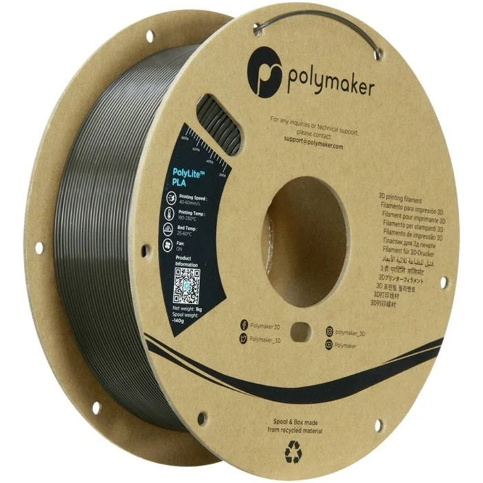 Пластик для 3D-принтера Polymaker PLA POLYLITE 1,75mm 1kg DARK GREY GREEN (PA02095) (UA)