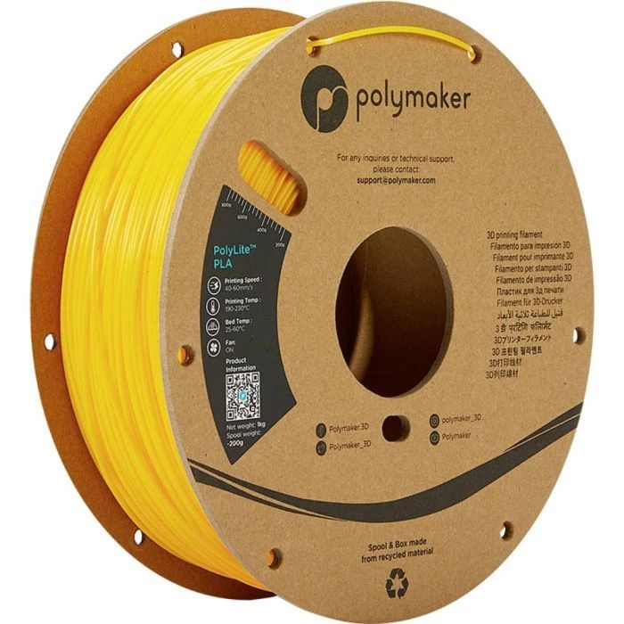Пластик для 3D-принтера Polymaker PLA POLYLITE 1,75mm 1kg YELLOW (PA02007) (UA)