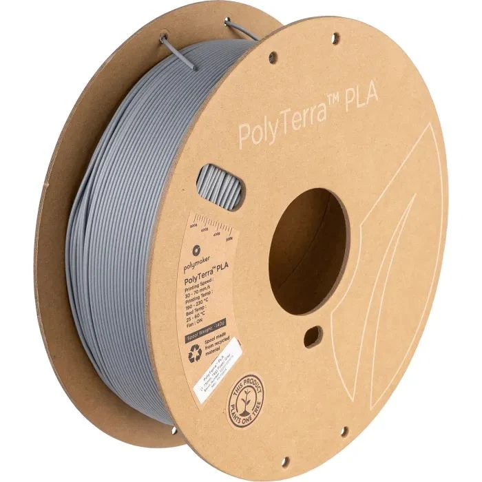 Пластик для 3D-принтера Polymaker PLA PolyTerra 1,75mm 1kg Fossil Grey (PM70824) (UA)