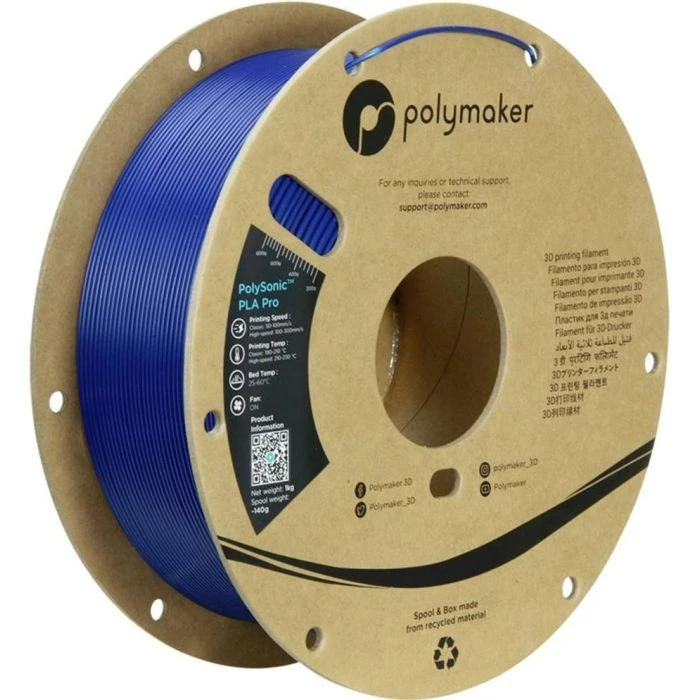 Пластик для 3D-принтера Polymaker PLA PRO HIGH SPEED TOUGH 1,75mm BLUE 1kg (PA13004) (UA)