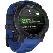 Смарт-годинники Garmin Instinct 3 45mm AMOLED Black with Bolt Blue/Black Silicone (010-02936-43) (UA)