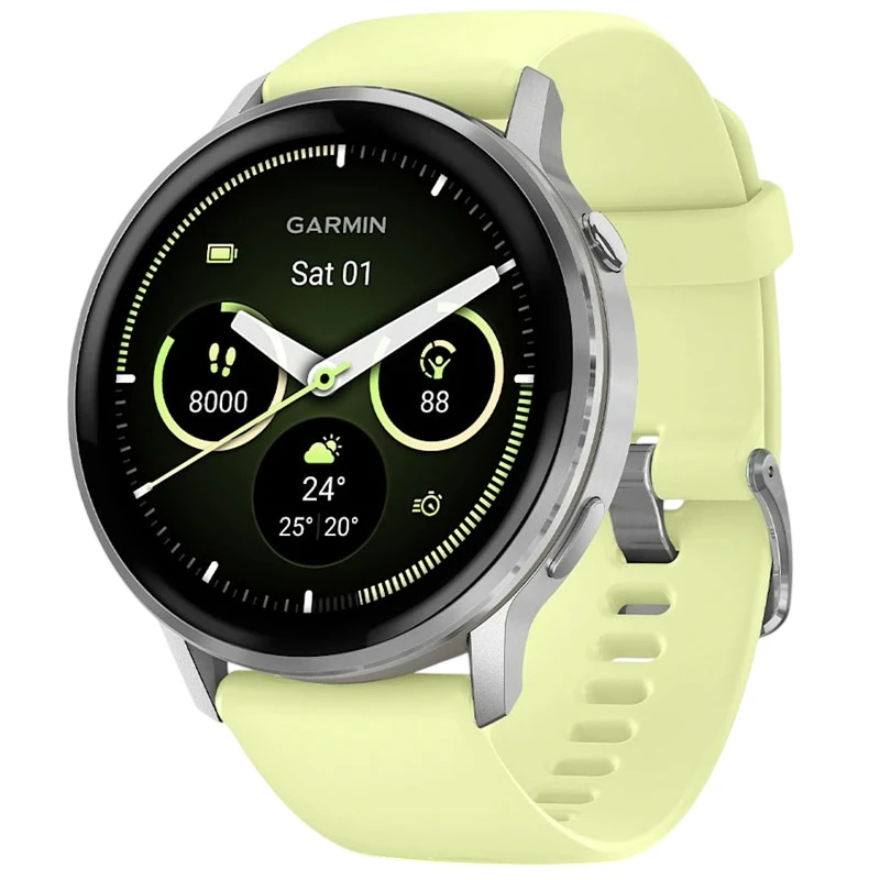 Смарт-часы Garmin Venu 4 45mm Silver with Citron Silicone (010-03014-42) (UA)