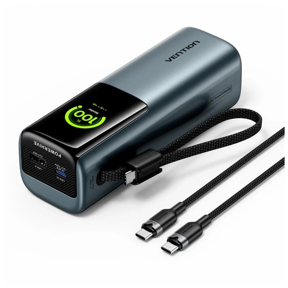 Мобільна батарея Vention 20000mAh 165W Gray (FKFH0) (UA)