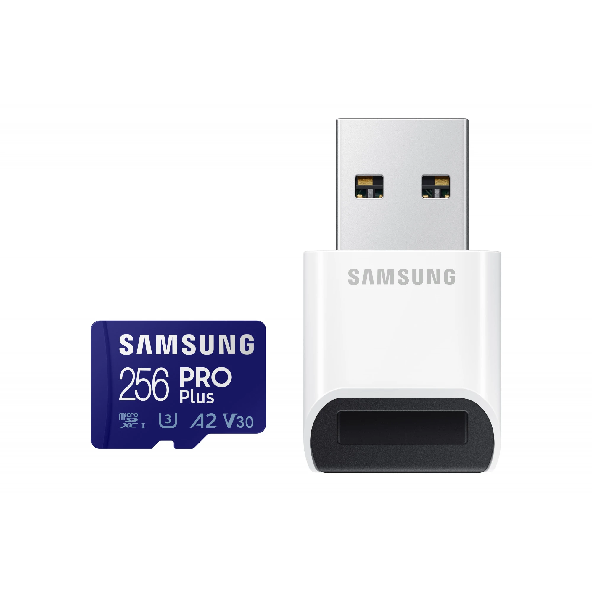 Карта памяти Samsung 256 GB microSDXC UHS-I U3 V30 A2 PRO Plus + Reader MB-MD256KB