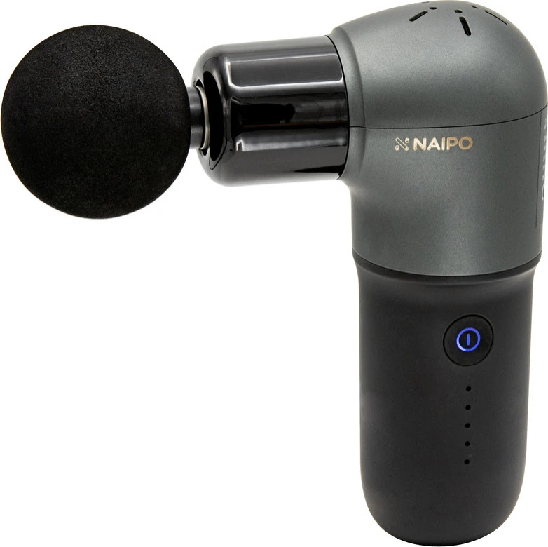 Перкуссионный массажер Naipo Mini Massage Gun (4 насадки) Black (MGPC-002)