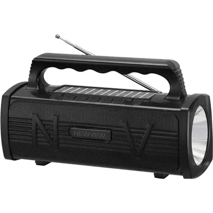 Акустическая система NEWVEW NV-9010 Solar Panel/BT/USB/TF/FM Black (NWVW-NV-9010-BK) (UA)