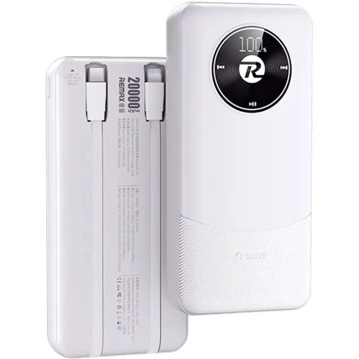 Мобільна батарея Remax 20000mAh, 22.5W, Black (RPP-38 / 45364 / White) (UA)