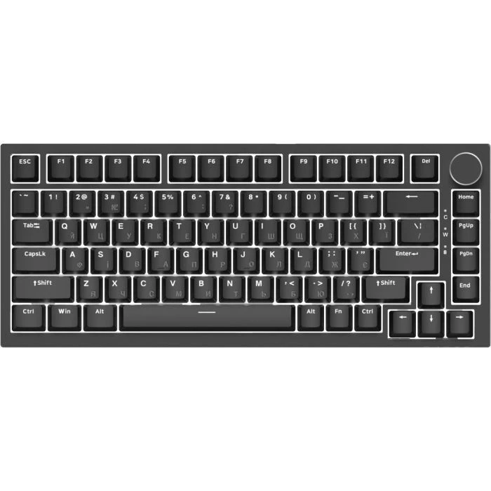 Клавиатура Ajazz AK820 Red Switch USB-C UA Black (AK820-R-B) (UA)