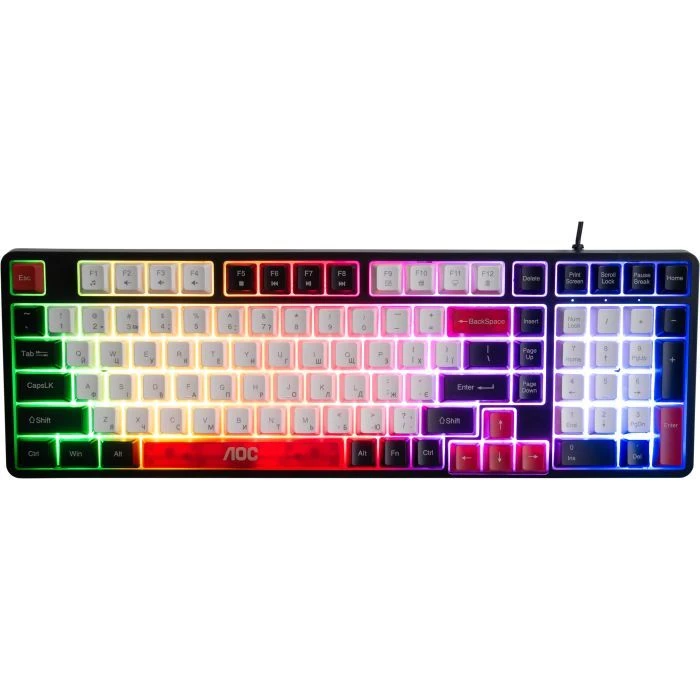 Клавиатура AOC GK116H1 LED USB UA White/Red/Black (GK116H1/97) (UA)