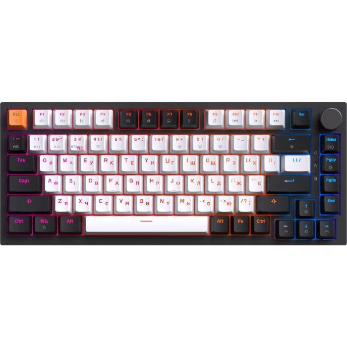 Клавіатура GamePro Asgard Valhalla QLAB Sakura Switch RGB Bluetooth/Wireless/USB-C UA Black (MK160-B-QS-PRO) (UA)