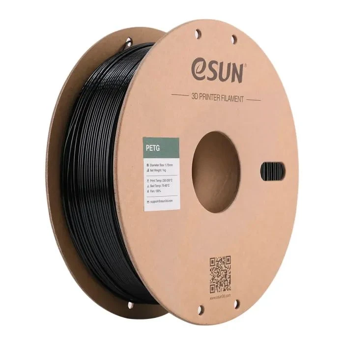 Пластик для 3D-принтера eSUN PETG P1.75мм, 1кг, solid black (PETG-P175SB1) (UA)