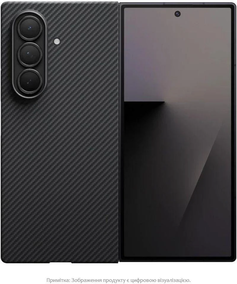 Чохол для смартфона Pitaka Ultra-Slim Case для Samsung Galaxy Z Fold 7 600D Чорний/Сірий [Twill] (FBFOLD7)